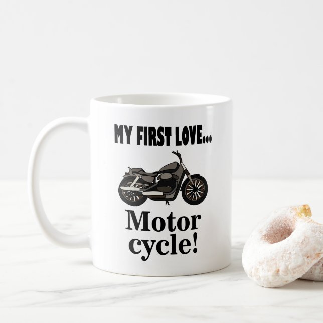 Taza De Café Motocicleta de motociclista (Con donut)