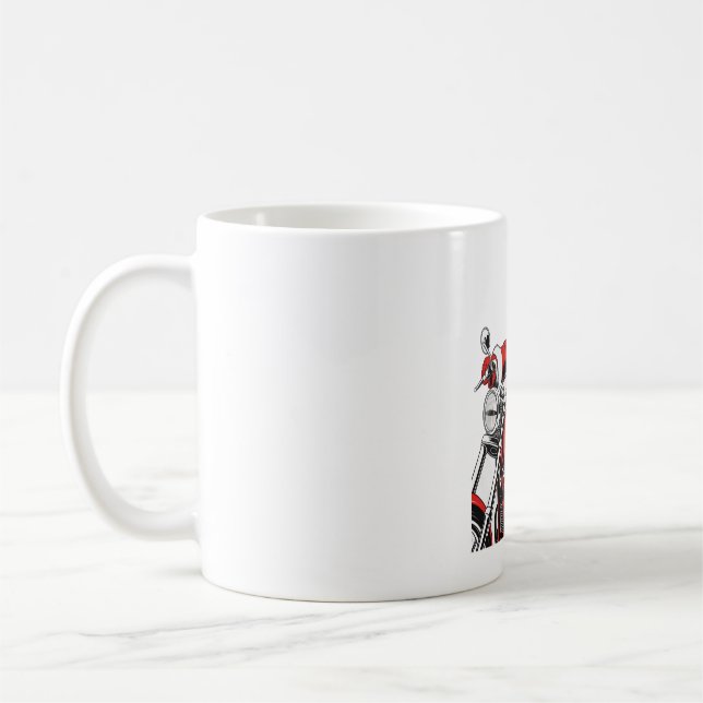 Taza De Café Motocicleta de Santa Riding (Izquierda)