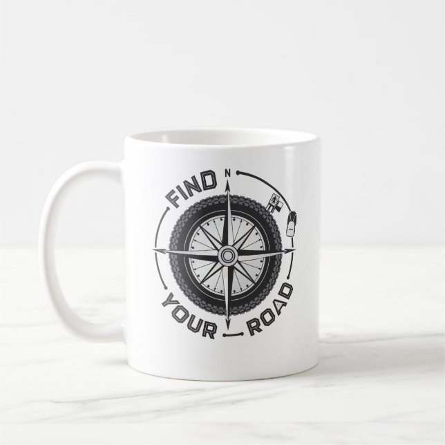 Taza De Café Motocicleta minimalista (Izquierda)