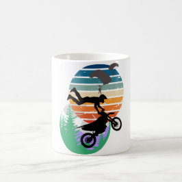 Taza De Café Motocicleta, paracaídas y al aire libre
