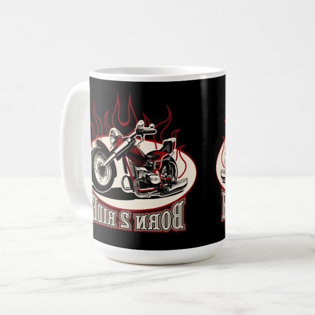 Taza De Café motocicleta personalizado (Anverso izquierdo)