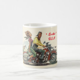Taza De Café Motocicleta retro, estilo vintage personalizado