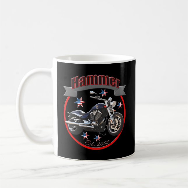 Taza De Café Motocicleta Victoria Hammer Usa Star (Izquierda)