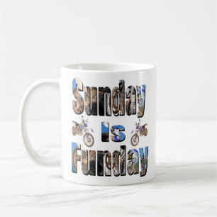 Taza De Café Motocicletas Domingo Es Funday, Café Mug