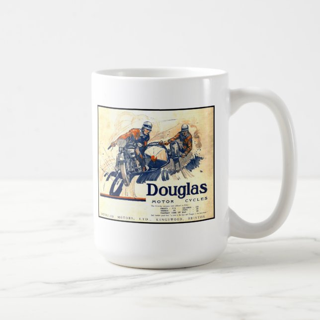Taza De Café Motocicletas Douglas Vintage (Derecha)