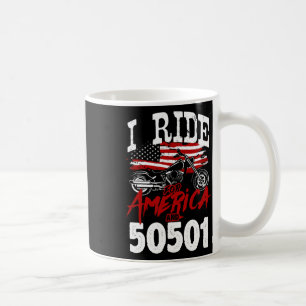 Taza De Café Motociclista Anti Trump 50501 Pro-democracia Re