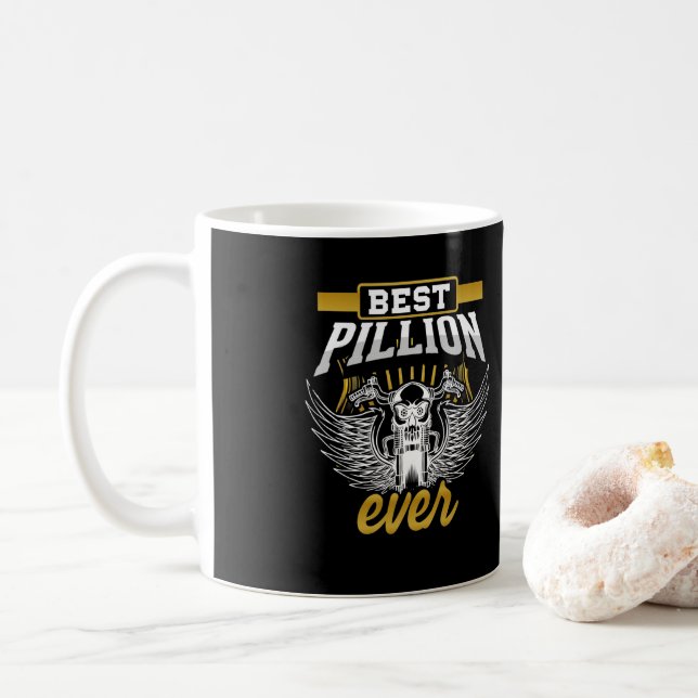 Taza De Café Motociclista Motociclista Mejor Pilar (Con donut)