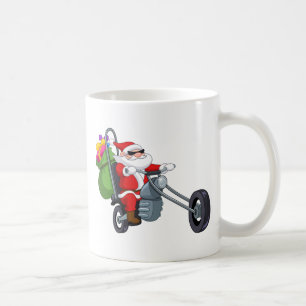 Taza De Café motociclista santa claus
