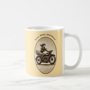 Taza De Café Motociclista Vintage con gafas URM