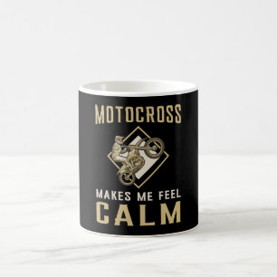 Taza De Café Motocross Dirt Bike Biker Mantén Tranquilo Gracios