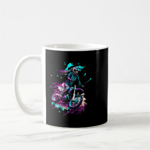 Taza De Café Motocross Dirt Bike Rider Mud Splash Chica Mujer