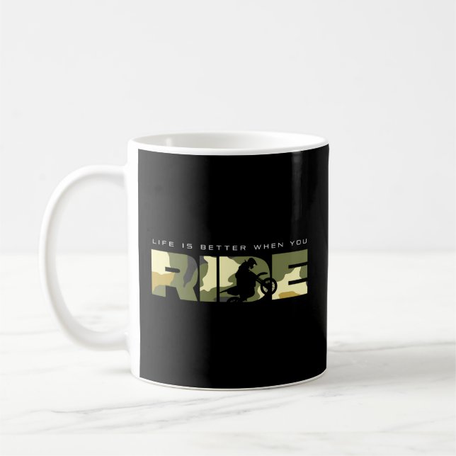 Taza De Café Motocross en bicicleta de tierra - Motocross en bi (Izquierda)