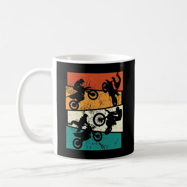 Taza De Café Motocross Freestyle Retro (Izquierda)