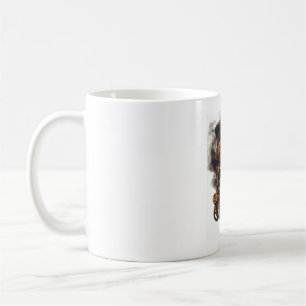 Taza De Café Motor de cráneo Steampunk