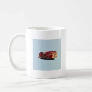 Taza De Café Motor de fuego con bandera estadounidense