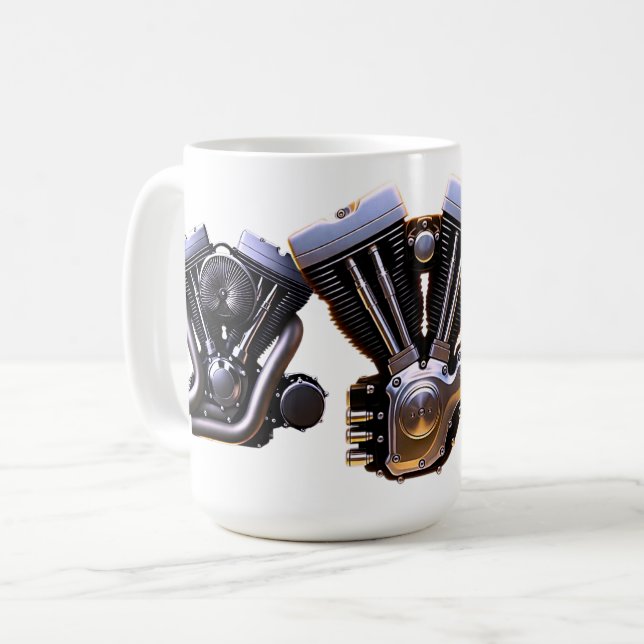 Taza De Café Motorcycle Engine Coffee (Anverso izquierdo)
