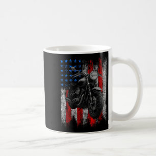 Taza De Café Motorcycle Graphic Mens Biker Bandera Americana
