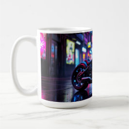 Taza De Café Motorcycle Night City 