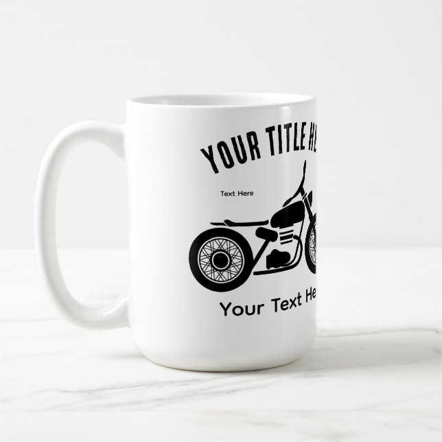Taza De Café Motorcycle Ride Speed and Freedom Design (Izquierda)