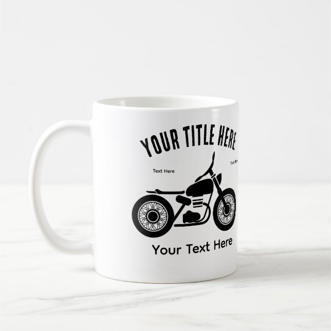 Taza De Café Motorcycle Ride Speed and Freedom Design (Izquierda)