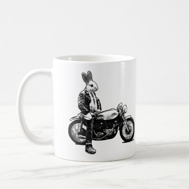 Taza De Café Motorista del conejito (Izquierda)
