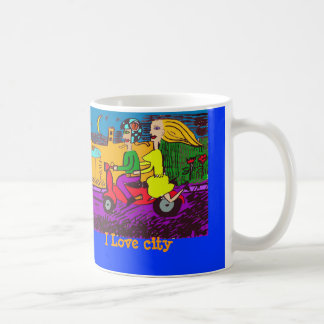 Taza De Café Motoristas Ciudad