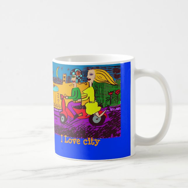 Taza De Café Motoristas Ciudad (Derecha)