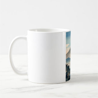Taza De Café Mount Fuji Vintage Orignal Artist's Design Mug