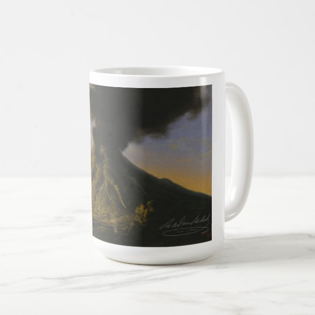 Taza De Café "Mount Merapi op Java" Koffiemok van Raden Saleh® (Anverso derecho)
