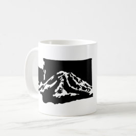 Taza De Café Mount Rainier Washington Mug - versión negra