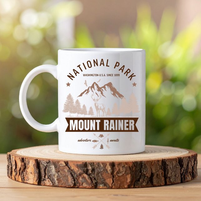 Taza De Café Mount Rainier Wilderness Deer Graphic  (Subido por el creador)