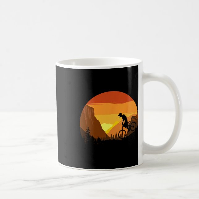 Taza De Café Mountain Biking Retro Sunset Trail Rider  (Derecha)