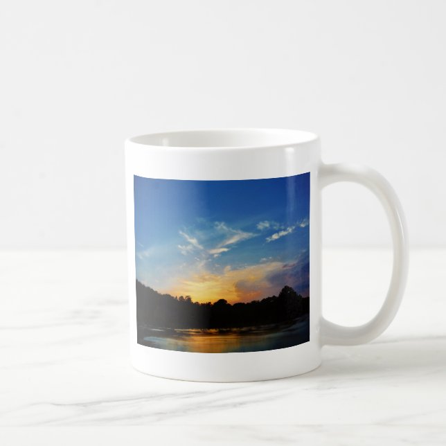 Taza De Café Mountain Lake Sunset (Derecha)