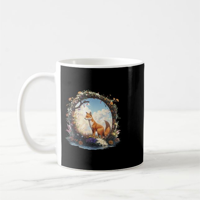 Taza De Café Mountain Woodland Animals Fox Nature (Izquierda)