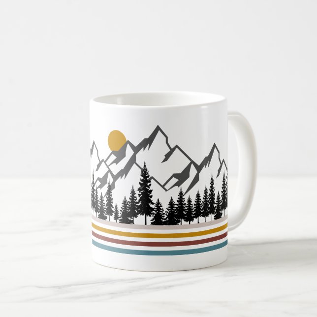 Taza De Café Mountains graphic gift (Anverso derecho)