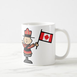 Taza De Café Mountie del dibujo animado