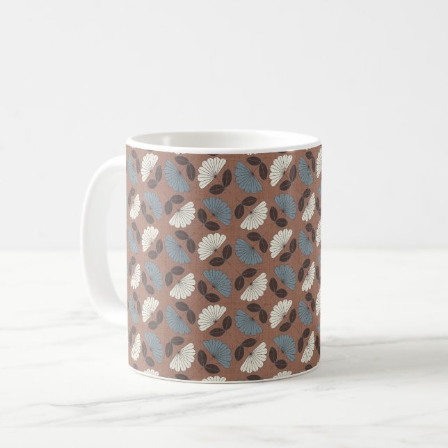 Taza De Café mousse de mocha floral (Anverso izquierdo)
