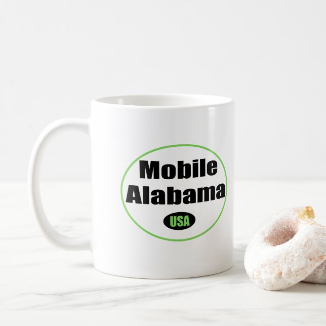Taza De Café Móvil, Alabama - Mug (Con donut)