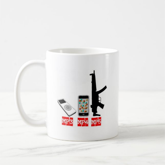 TAZA DE CAFÉ MP3 MP4 MP5 (Izquierda)