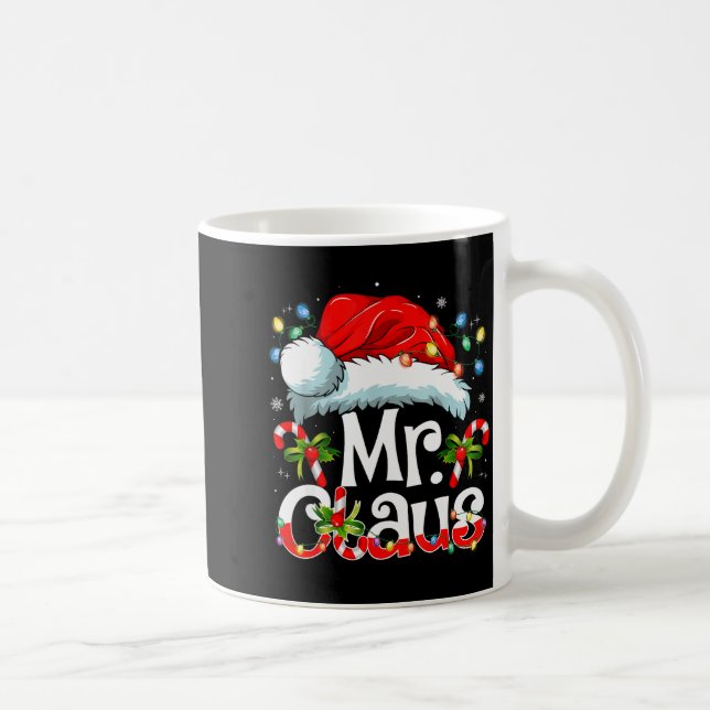 Taza De Café Mr And Mrs Claus Couples Matching Christmas Pajama (Derecha)