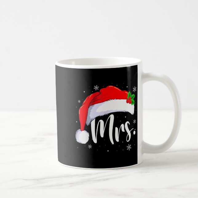 Taza De Café Mr And Mrs Claus Couples Matching Christmas Pajama (Derecha)