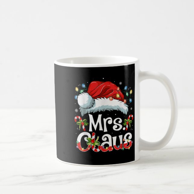 Taza De Café Mr And Mrs Claus Couples Matching Christmas Pajama (Derecha)