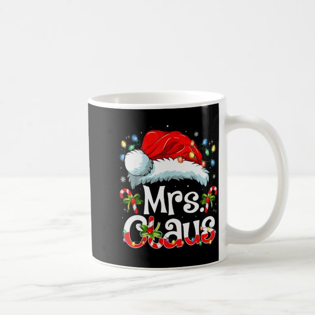 Taza De Café Mr And Mrs Claus Couples Matching Christmas Pajama (Derecha)