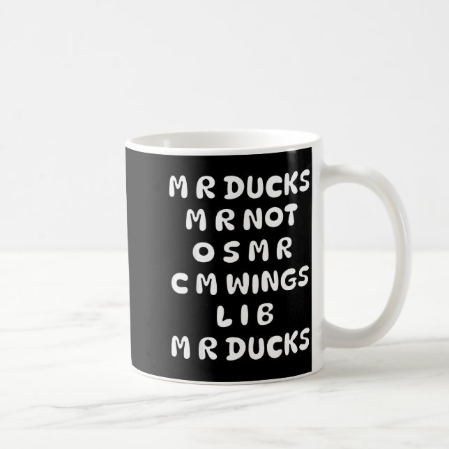 Taza De Café Mr Ducks Mr Not Osar Cm Wings Funny Duck  (Derecha)