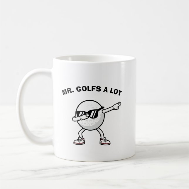 Taza De Café MR. GOLFS A LOT,Funny Golf (Izquierda)
