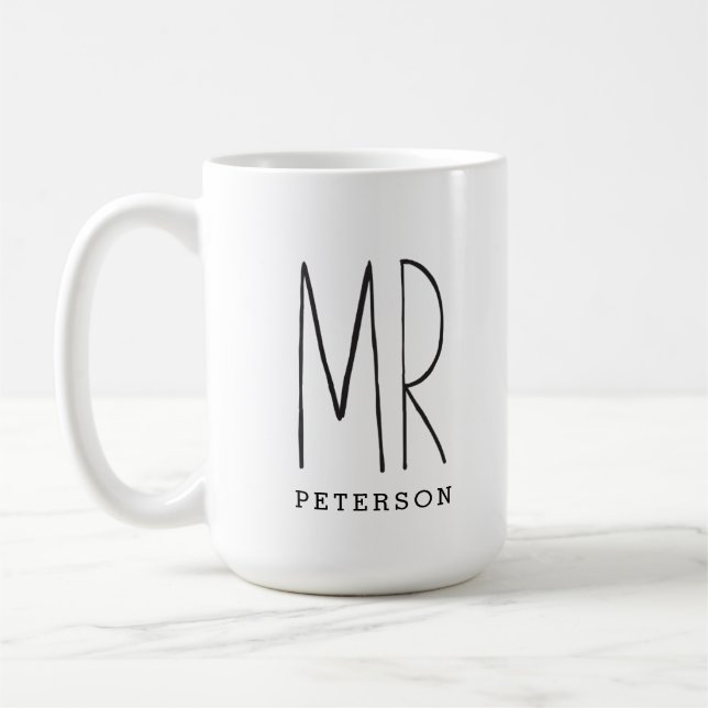 Taza De Café MR Personalizado Couple Mug Boda Mug Aniversario (Izquierda)