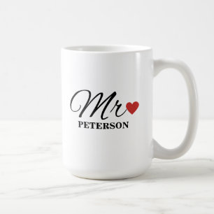 Taza De Café MR Personalizado Couple Mug Boda Mug Aniversario