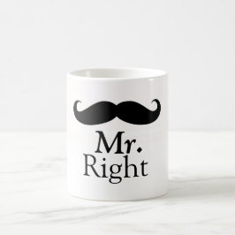 Taza De Café Mr. Right mug Coffee mug por Él