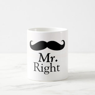 Taza De Café Mr. Right mug Coffee mug por Él