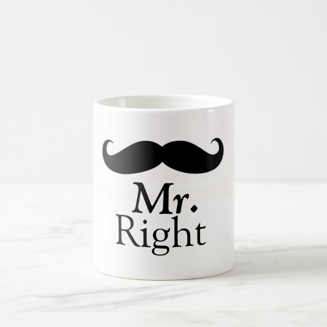 Taza De Café Mr. Right mug Coffee mug por Él (Centro)